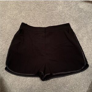 topshop satin trim black tuxedo shorts